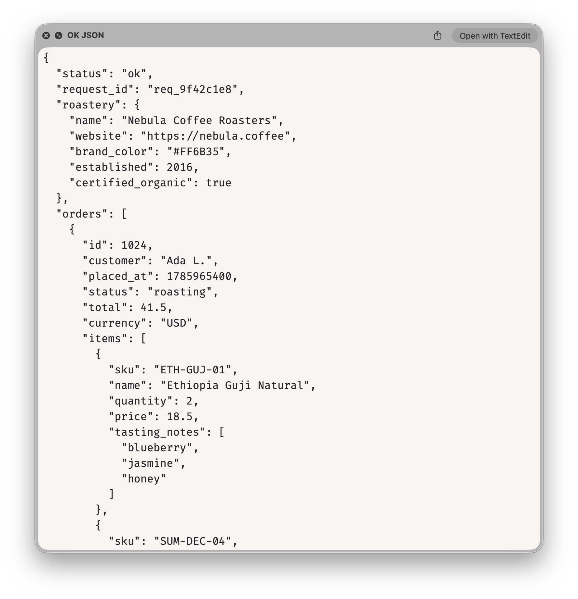 Quick Look Extension Window